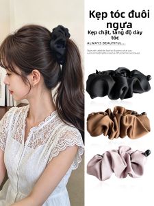 ZUOOU | Kẹp Tóc Voan Đen Xếp Ly