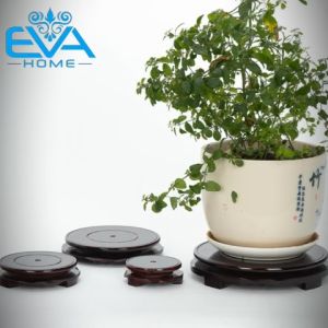 Đế Gỗ Để Bình Ngâm Rượu Thuỷ Tinh / Đồ Trang Trí Phong Thuỷ / Kệ Gỗ Tròn Lót Chậu Hoa ø 26cm Sang Trọng
