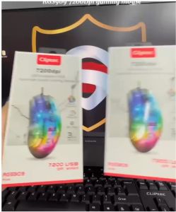 CLIPTEC RGS909 USB 7200DPI TRANSPARENT RGB ILLUMINATE BACKLIT GAMING MOUSE (VOLCANO)