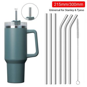 ZKMFU9568 1Pcs Drinking Stainless Steel Straws Straight Bent Silver Cup Straw 6mm 8mm Replacement Straw for Stanley 30oz 40oz Tyeso Cup