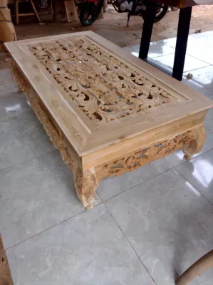 Meja Ketapang Jati / Meja Ukir Jati / Meja Minimalis