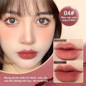 Son Môi Hai Đầu Long-lasting Matte Lip Liner Son Môi Chống Dính Cốc Che Phủ Trắng Nhẹ Định Hình Son Môi Dạng Bột Màu Môi 05# Rose Bean