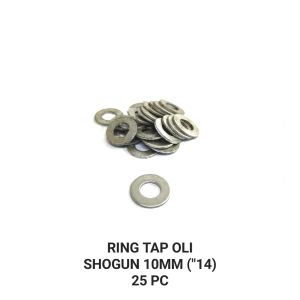 Ring Tap Oli Shogun "14 (Harga Per Pak Isi 25) - Ring Reng Plat Baut Tap Oli Oil Bawah Baut 14 Kunci Aluminium Almini Lubang 10mm M10 Suzuki Shogun 110 Kebo Shogun R New Smash Lama Old Smash R New