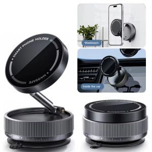 Car Magnetic Phone Holder Foldable Vacuum Suction Cup Stand Gym Bath Bracket for Iphone 16 15 14 13 12 Pro Max Samsung Universal