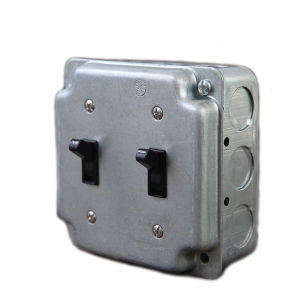 Retro American Style Switch Panel Flush Mount Box Industrial Single Pole Double Throw Lever Switch Five Hole Outlet Socket