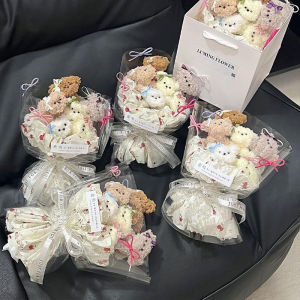 Cute Twist Stick Dog Bouquet DIY Material Pack Doll Bouquet Creative Birthday Gift for Best Friends