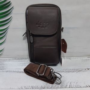 Dompet Hp Selempang Pria Kulit Asli Tas Hp Pinggang Kulit