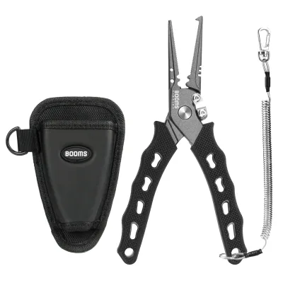 Booms Fishing F07 Fishing Pliers Stainless Steel Braid Line Scissors Wire Cutter Hook Remover Multifunctional Fishing Gear Tools