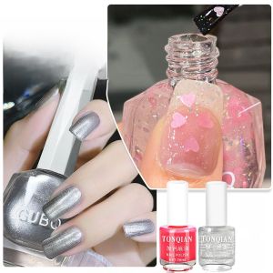 Silver Nail Polish Ultra Bright Long-lasting Color Painting Nail Art Quick Dry Non-peelable Mirror Surface Metal Color