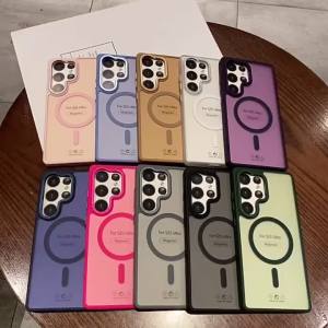 Luxury Matte For Magsafe Magnetic Clear Case for Samsung Galaxy S26 S25 S24 S23 Ultra Plus A57 A56 A37 A36 A55 Shockproof Cover