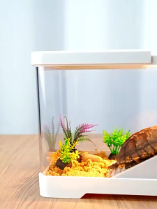 【SPOT】360° Panoramic View Turtle Tank Set Luxury Turtle Villa with Basking Platform Acrylic Aquarium Starter Kit
