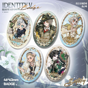Identity V 2025 Birthday Illustration Series Oval Badge Embalmer Coordinator Female Dancer Geisha Fan Merchandise Goods Pin Itabag Decoration Fan Collection Gift Gift for Friends
