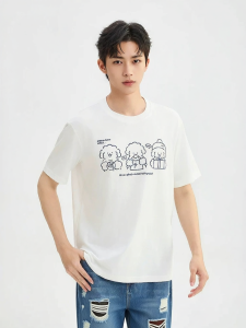 SANFU | Dog Pattern Casual Loose Round Neck T-Shirt