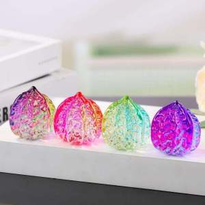 Glass Fitness Ball Walnut Lacquer Tea Pet Handheld Piece Exercise Mini Teapot Dining Utensils Tea Set Handmade Craft