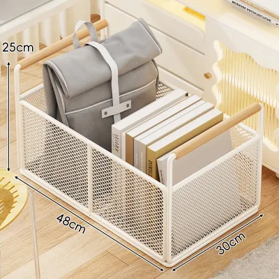 Mobile Bookbag Storage Rack Classroom Book Organization Cart Student Backpack Placement Holder Moving Storage Shelf