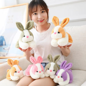 Fancy Simulation Rabbit Plush Doll Stuffed Cute Real Life Animal Bunny Plush Toys Home Decor Cartoon Kids Gift 22cm