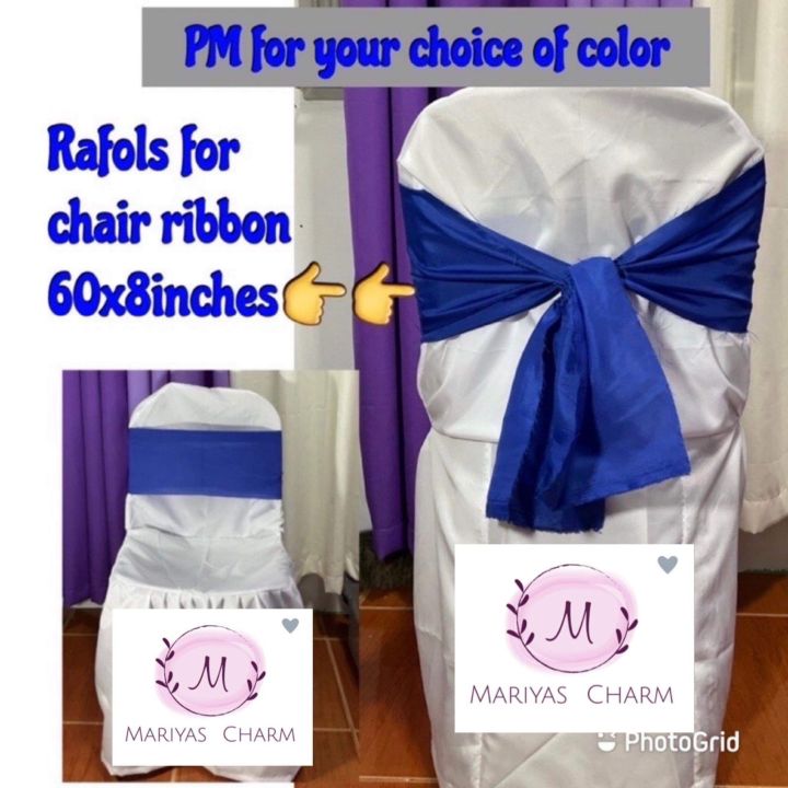 3s'Mariya Raffols For chair ribbon 90x8 inches ( choose color ) | Lazada PH