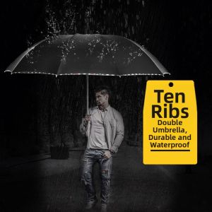 Extra Large Double Umbrella Sturdy Reinforced Weatherproof Customizable