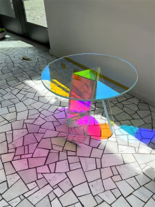 Colorful Acrylic Coffee Table round Small Sofa Side Table Modern Simple Style No Assembly Required Luxury Quality Home Furniture