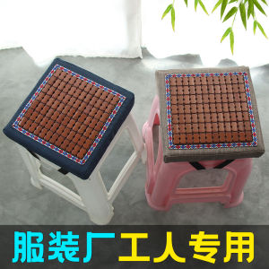 Modern Simplicity Square Stool Seat Cushion Breathable Summer Sponge Thick Plastic Chair Pad Bamboo Material Solid Color