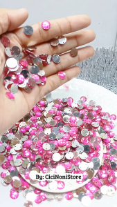 Payet Diamond Kristal Akrilik Jahit Bulat ukuran 8 Grade b per 30 pcs