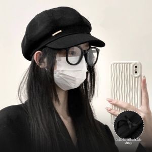 Cgediao | White Retro Octagonal Women Beret Large Circumference