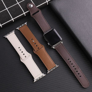 PU Leather Strap for Apple Watch Ultra 2/1 Band 49mm 38mm 42mm 44mm 40mm 45mm 41mm Men Women iWatch  Business Wristband Bracelet for Apple Watch Series 9 8 7 6 5 4 3 2 1 SE SE2