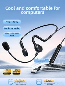 LIWEILANG | Wired Non-In-Ear Over-Ear Gaming Headset with Microphone USB