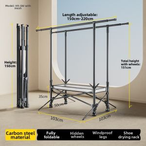 BIREN | Foldable Indoor Outdoor Drying Rack Windproof