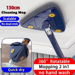 360° Rotatable🔥🔥🔥 Mop for floor Mop with squeezer heavy duty Mop that does not need to be washed by hand for Floor Cleaning Wall Glass and Ceiling Triangle cleaning mop Self cleaning mop