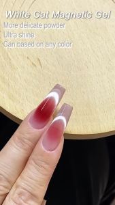 BORN PRETTY | BORN PRETTY 10ml White Flowing Light Cat Magnetic Gel Nail Polish Semi Permanent Soak Off UV LED Gel Manicure Nail Supplies