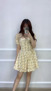 SV 6672 - Luna Belle Flo Dress | Silvervogue | Gaun Katun Poliester Mini Pakaian Kasual Wanita