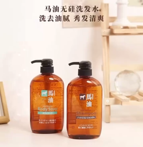 Kumano Yushi Horse Oil Conditioner/Body Soap 600ml