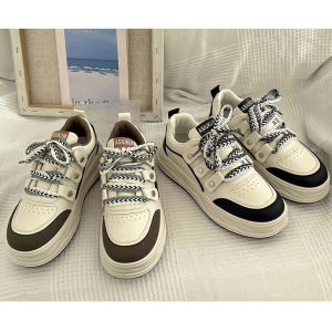 เบื้องตัวใบแฟชั่น ผู้หญิง ดีไซด์เกาหลี ส้นหนา 4.5CM รองเท้าวิ่ง นอนชวนกันรองเท้า รองเท้าสปอร์ต A228