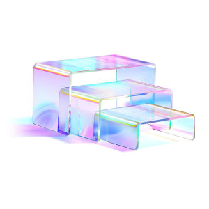 2-Pack Acrylic Display Risers Cho Các Bức Tượng Nhỏ Phong Cách Hiện Đại Để Bàn Trang Trí Đứng Đảng Tổ Chức Kệ Lưu Trữ Đồ Trang Sức Hình Chữ Nhật
