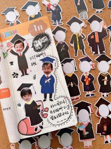 Sticker ติดตกแต่งชุดนักเรียนชายและหญิง ติดตกแต่งกระดานป้ายชื่อ ติดตกแต่งอัลบั้มภาพการเติบโต ตกแต่งหน้ากระดาษ อุปกรณ์ธุรกิจ