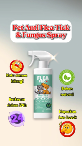 500ml Pet Flea and Tick Control Spray Cat and Dog Anti Flea Spray Anti Kutu Spray Ubat Kutu Kucing