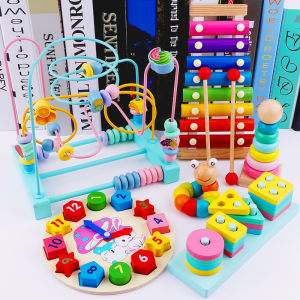 Wooden Toys Shape Puzzle Color Geometric Board Jigsaw Blocks Educational Toys for Kid Montessori Toy