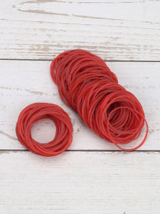 High Elasticity Red Rubber Band Industrial Diameter 3.2cm Thickness 1mm Leather Band Durable Leather Cover Rubber Ring