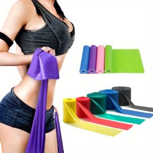 Latex Elastic Resistance Band - 1pc Workout Pilates Band for Gym Home Fitness Exercise