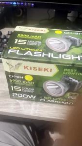 KISEKI CK-9H: Senter Kepala LED 200 Watt Cahaya Kuning & Putih
