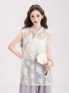 SHANGWEILUO | Summer Chinese Style Embroidered Loose Top Blouse