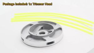 Aluminum Grass Trimmer Head with 4 Nylon Lines for Brush Cutter Head Strimmer Replacement Lawn Mower Cutter Accessories