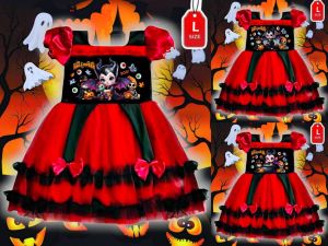 เดรสฮาโลวีน คละลาย เสื้อสกูบ้าแขนตุ๊กตา กระโปรแต่งโบว์