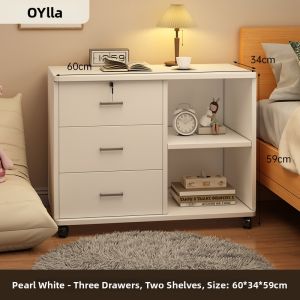 OYIla | Lockable Bedside Storage Cabinet