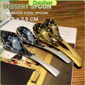 C.N. Stainless Steel Spoon Dessert Spoon Silver Gold Color Spoon