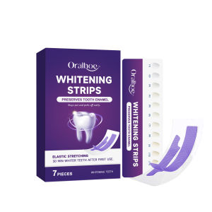 oralhoe | Purple Teeth Whiten-ing Strips Kit 3d Painless Bleaching Dental Care Remove Coffee Stain Lasting Effective Tooth Brighten Strips