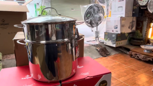Bộ nồi xửng hấp Inox 5 đáy Kalpen L30PRO size 30cm dung tích 14L chuẩn ĐỨc bảo hành 5 năm