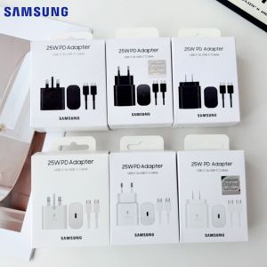 Samsung | Samsung 25W EU US UK Super Fast Charger Usb Type C Cargador Adapter For Galaxy S26 S25 S24 S23 S22 Plus A54 A34 Adapter Z Flip 7