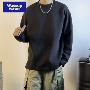 Loose Fit Long Sleeve round Neck T-Shirt for Men And Women Thin Inner Wear Street Style Casual Spring Fashion plus Size